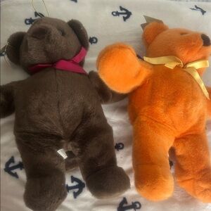 Brown and Orange Plush Teddy Bears